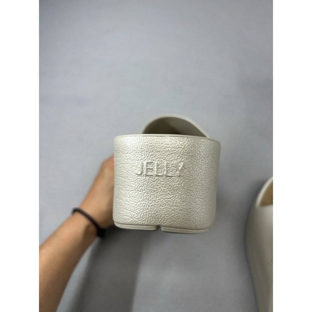 Lemon Jelly Beige / Cream Wedge Slide Sandals Slip-On Womens EU 39 Sz 8.5 - Picture 5 of 6